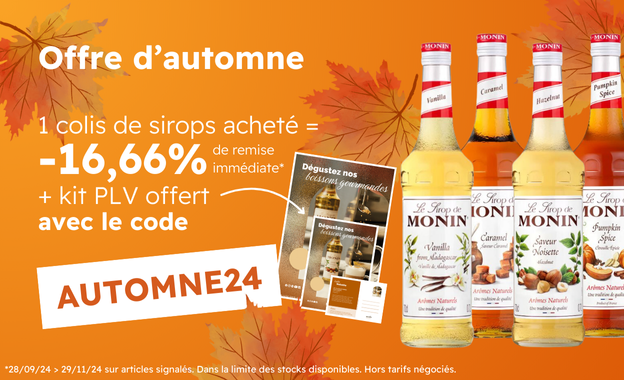 Offre d'automne sur les sirops Monin